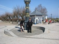 Uhr vor der Seebrücke Heringsdorf