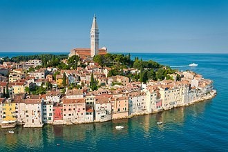 Die Stadt Rovinj-Istrien an der Adria