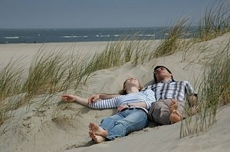 Pärchen auf der Nordseeinsel Wangerooge