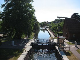 Schleuse an der Elde in Plau am See