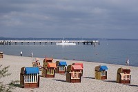 Strandkörbe am Ostseestrand in Timmendorfer Strand