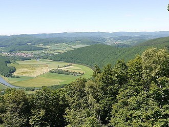 Blick über die Berge des Hessischen Bergland Blick über die Berge des Hessischen Bergland