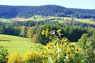 Landschaft mit Ortschaft im Schwabenland Landschaft mit Ortschaft im Schwabenland