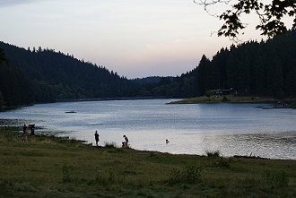 Gäste am Badesee in der Oberlausitz